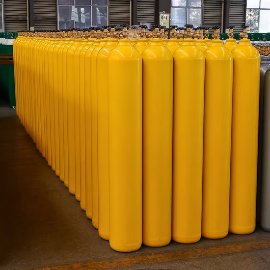 Cilindro de gas industrial de acero inconsútil del dióxido de carbono del CO2 de 40L150bar 5.7m m