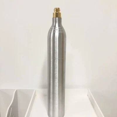 Cilindro de refresco de CO2 de aluminio, certificado TUV Tped, 0,6L, 425g, para bebidas